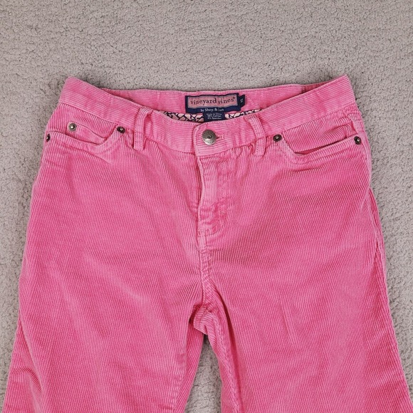 Vineyard Vines Pants Girls Size 12 Pink Corduroy Adjustable Waist Cotton Blend - Picture 2 of 16